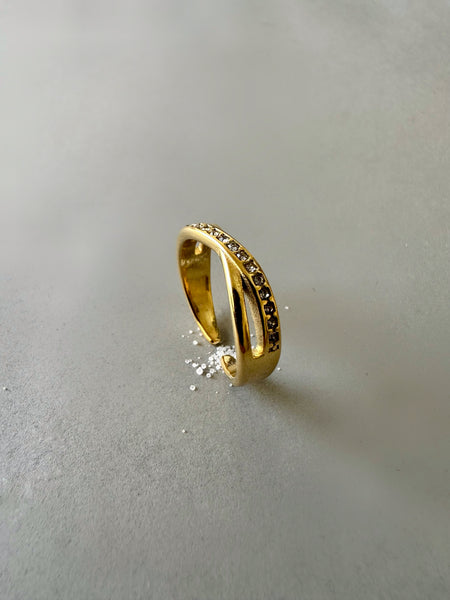 Entwined Adjustable Anti Tarnish Ring - Gold
