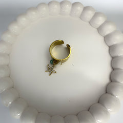 Anti Tarnish Adjustable Charm Ring