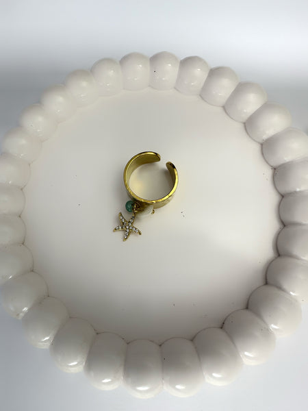 Anti Tarnish Adjustable Charm Ring
