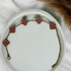Anti Tarnish Clover Chain Bracelet