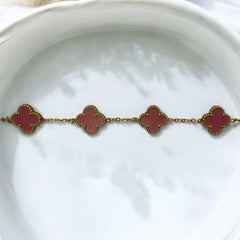 Anti Tarnish Clover Chain Bracelet