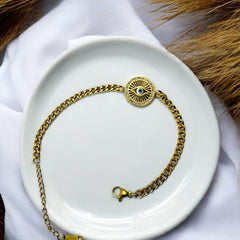 Anti Tarnish Evil Eye Chain Bracelet