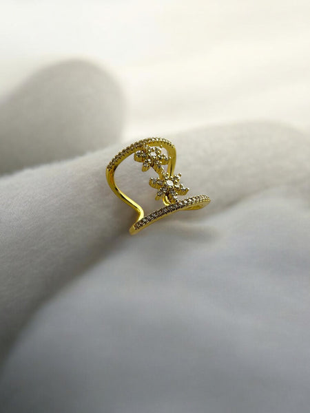 Statement Anti Tarnish Star Embellished Ring