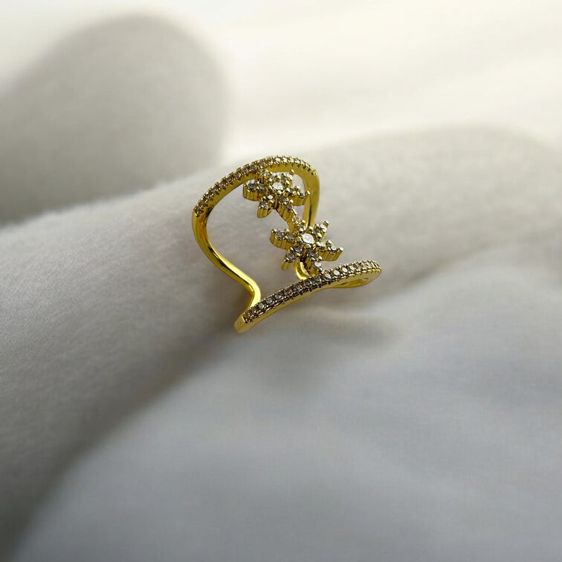 Statement Anti Tarnish Star Embellished Ring