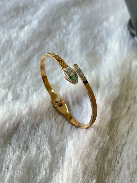 Anti Tarnish Snake Bracelet - Open top