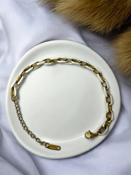 Anti Tarnish White Oil drop Bracelet