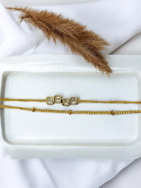 Anti Tarnish layered Dainty Bracelet