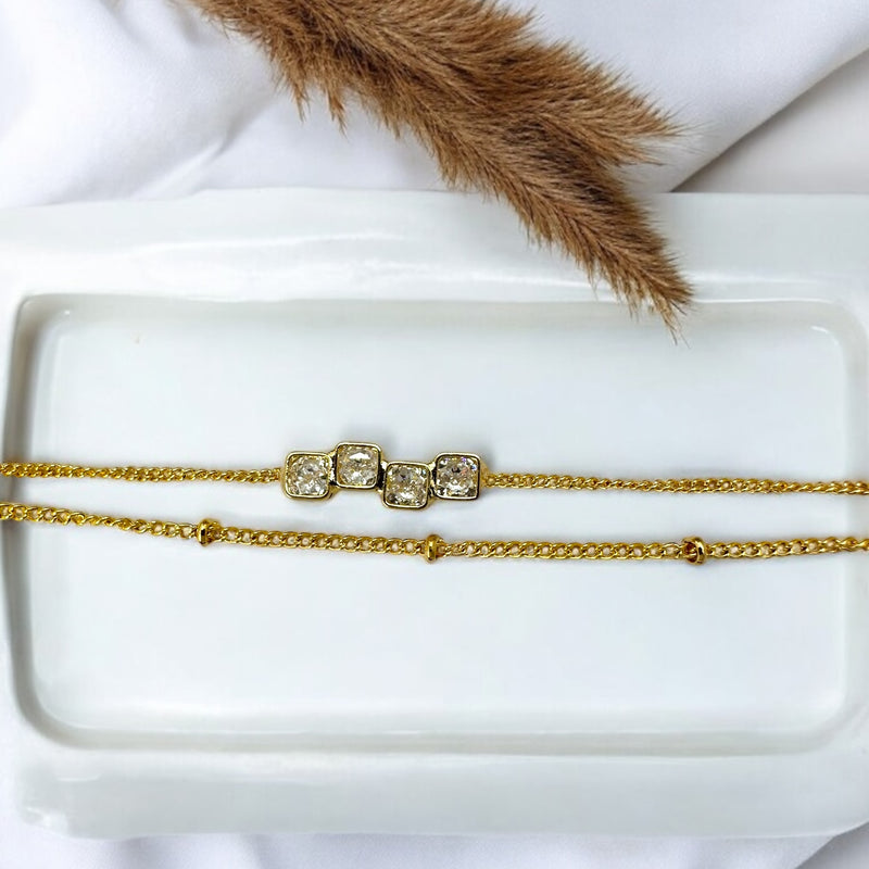 Anti Tarnish layered Dainty Bracelet