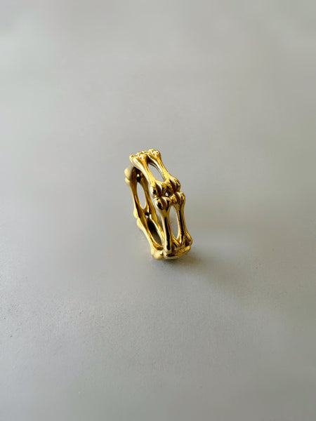 Bamboo Anti-Tarnish Adjustable Ring - Gold