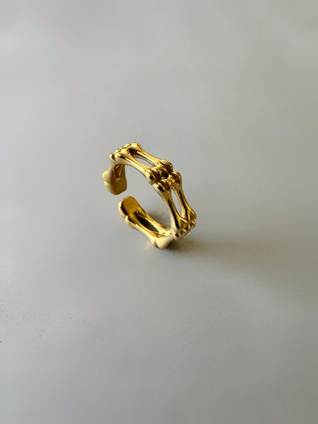 Bamboo Anti-Tarnish Adjustable Ring - Gold