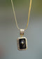 Anti Tarnish Studded Pendant Necklace - Snake Chain