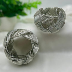 Braided Stretchable Slider Bracelet - Silver