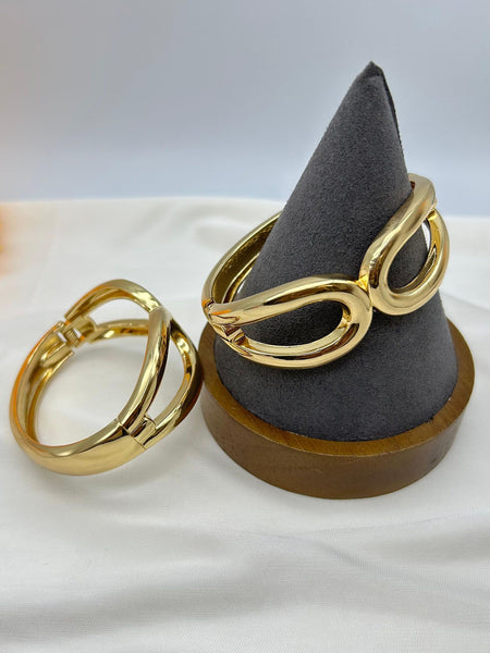 Chunky Anti Tarnish Bracelet Bangle - Gold