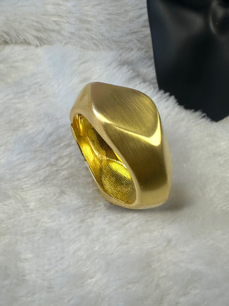 Chunky Band Anti Tarnish Brass Bracelet - Gold