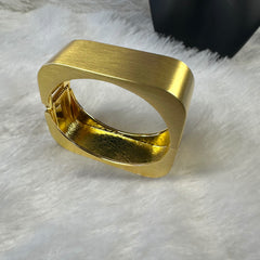 Chunky Square Anti Tarnish Brass Bracelet - Gold
