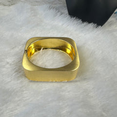 Chunky Square Anti Tarnish Brass Bracelet - Gold