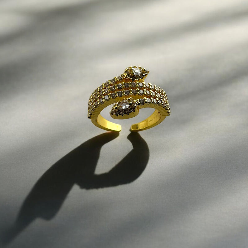 Classic Stone studded ring - Adjustable