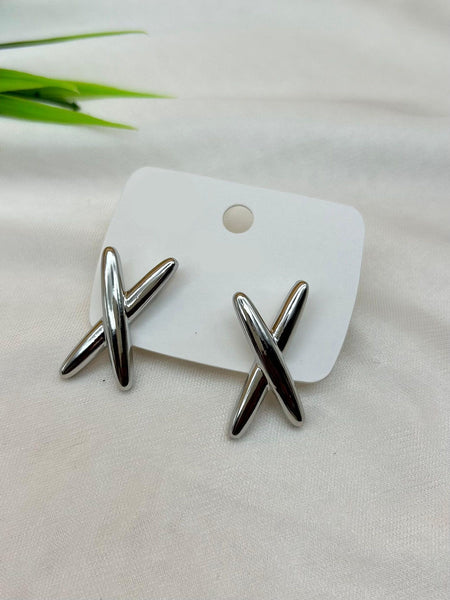 Cross Silver Anti Tarnish Earrings