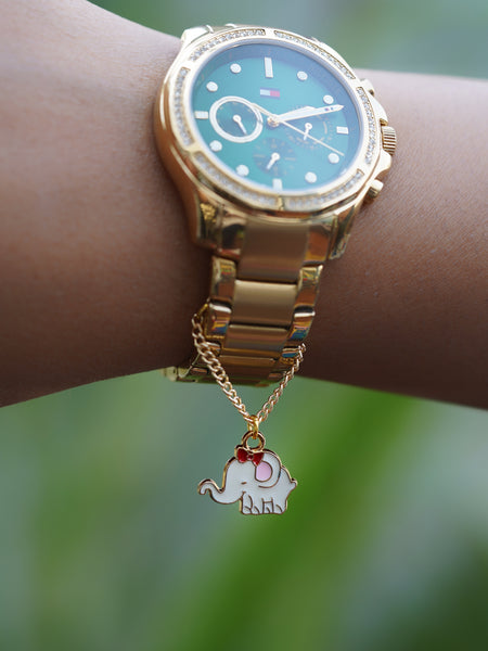 Elephant Watch Charms - Gold