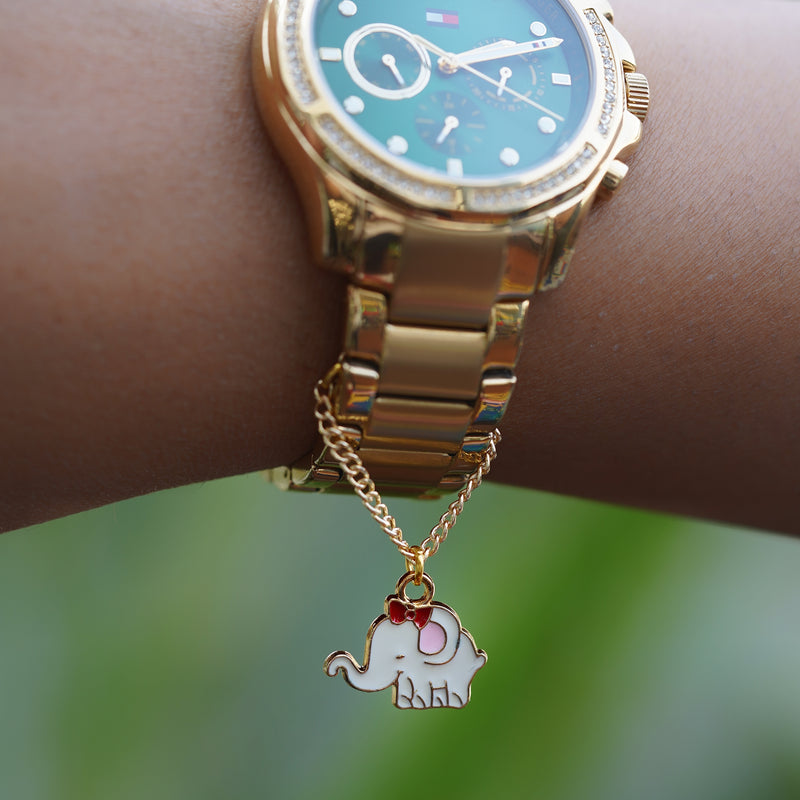 Elephant Watch Charms - Gold
