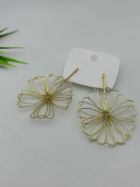 Flower Anti-tarnish Earrings - Gold
