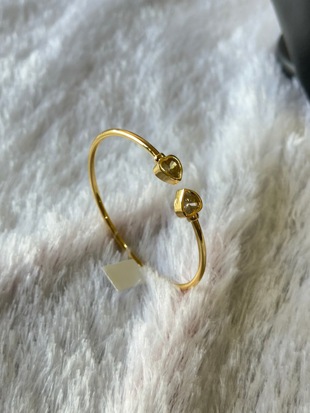 Minimalistic Heart Anti Tarnish Cuff Bracelet