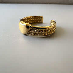 Heart in a Chain Ring - Gold