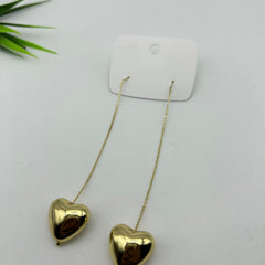 Heart on a String Anti-tarnish Earrings – Gold