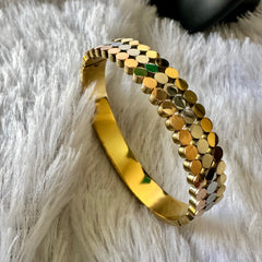 Three Tone Bangle Style Bracelet