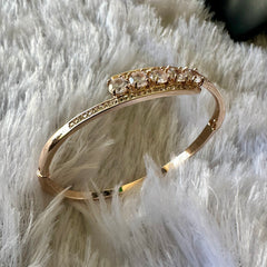 Stone Studded Anti Tarnish Bracelet - Rosegold
