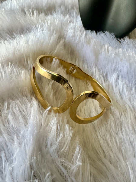 Geometric Cuff Bracelet - Gold