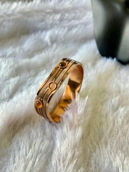 Braid curve bracelet - Rose Gold