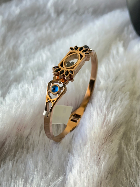 Evil Eye Beaded Anti Tarnish Gold Bracelet