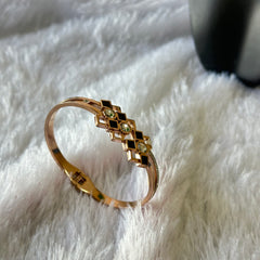 Geometric Cuff Bracelet with Stones