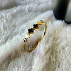 Anti-Tarnish Cuff Clover Bracelet