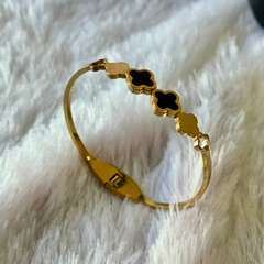 Anti-Tarnish Cuff Clover Bracelet