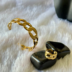 Links Bracelet Ring Combo