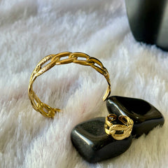 Links Bracelet Ring Combo