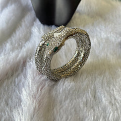 Snake Wrap Around Bracelet - Silver