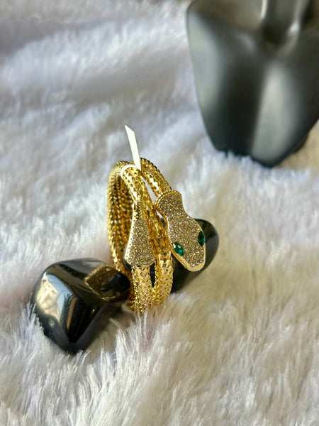 Snake Wrap Around Bracelet - Golden