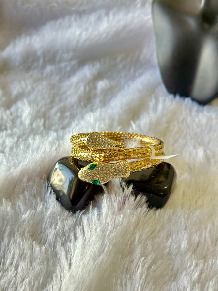 Snake Wrap Around Bracelet - Golden