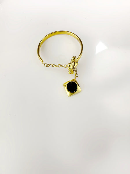Dainty Anti Tarnish Hashtag Ring with charm