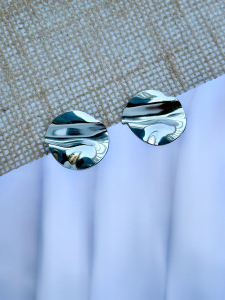 Abstract Silver Earrings