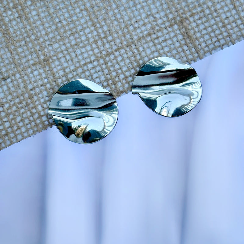 Abstract Silver Earrings