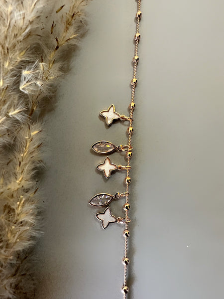 Dainty Charms Link Bracelet - Rose-Gold
