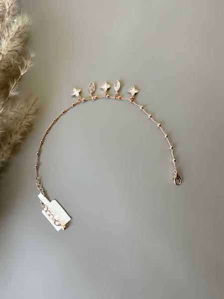 Dainty Charms Link Bracelet - Rose-Gold