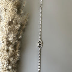 Evil Eye Tennis Bracelet - Silver