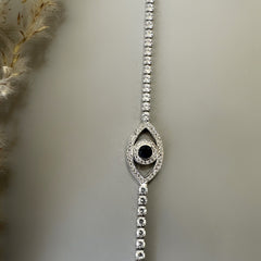 Evil Eye Tennis Bracelet - Silver