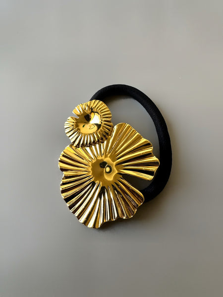 Dual Flower Stainless Steel Hair Tie