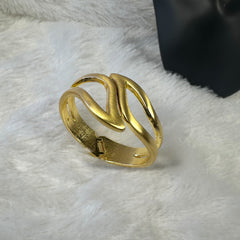 Leaf Design Anti-tarnish Brass Bracelet - Gold